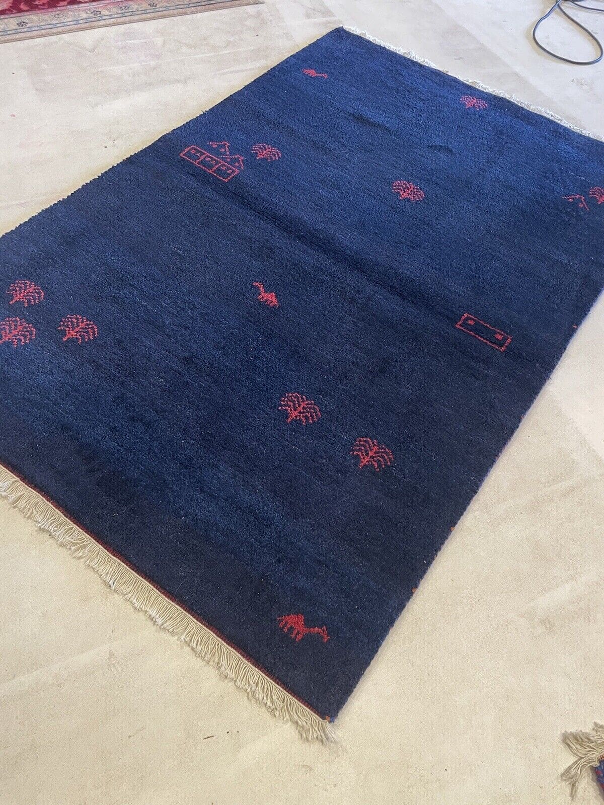 perserteppich-180x120-cm-handgesponnene-schurwolle-in-naturfarbe-blau-1-7 Persian Rug 180x120 cm Wool Hand-knotted