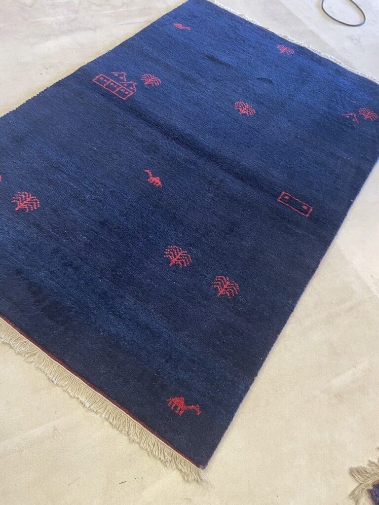 perserteppich-180x120-cm-handgesponnene-schurwolle-in-naturfarbe-blau-1-8 Persian Rug 180x120 cm Wool Hand-knotted