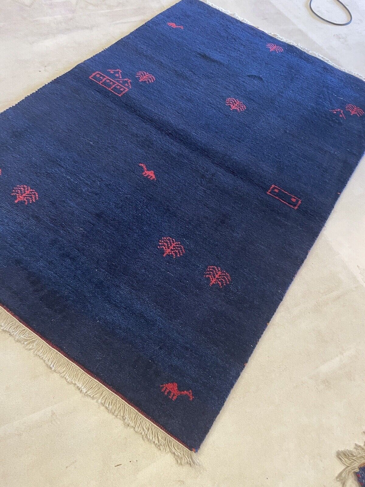 perserteppich-180x120-cm-handgesponnene-schurwolle-in-naturfarbe-blau-1-8 Persian Rug 180x120 cm Wool Hand-knotted