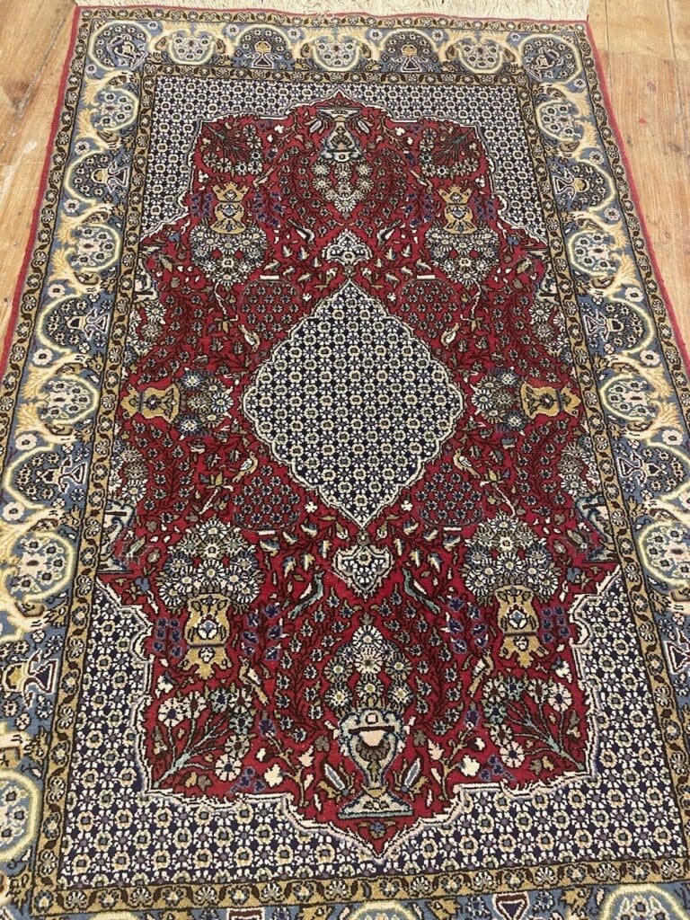 hochwertiger-ghom-perserteppich-grobe-155x105-cm-florhohe-10-12-mm-1-5 Persian Rug Qom 155 x 105 cm Wool Hand-knotted