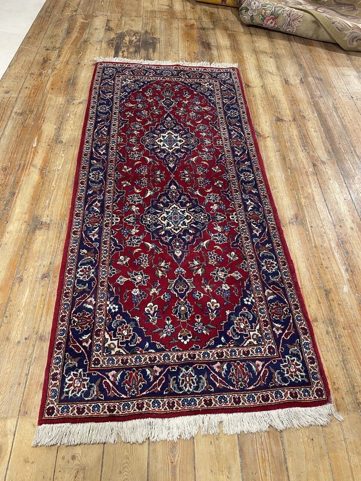 Persian Rug Kashan 200 x 90 cm Wool Hand-knotted