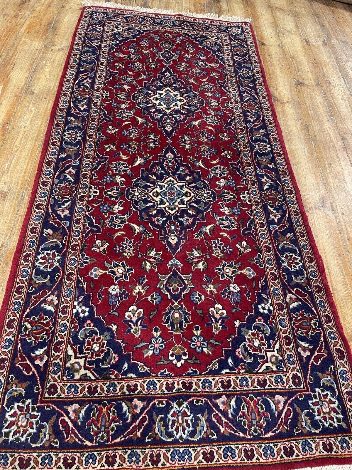 Persian Rug Kashan 200 x 90 cm Wool Hand-knotted