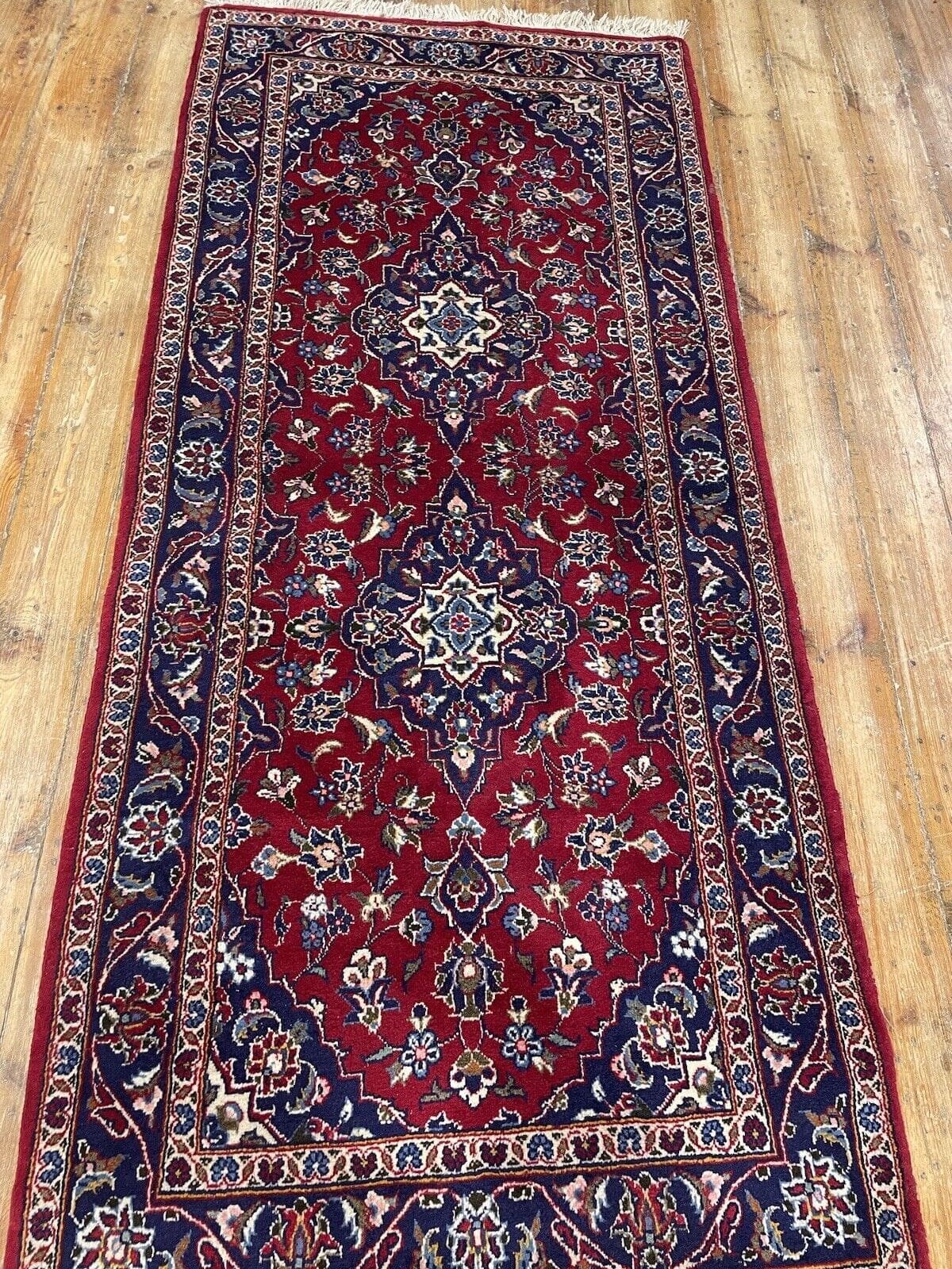 Persian Rug Kashan 200 x 90 cm Wool Hand-knotted