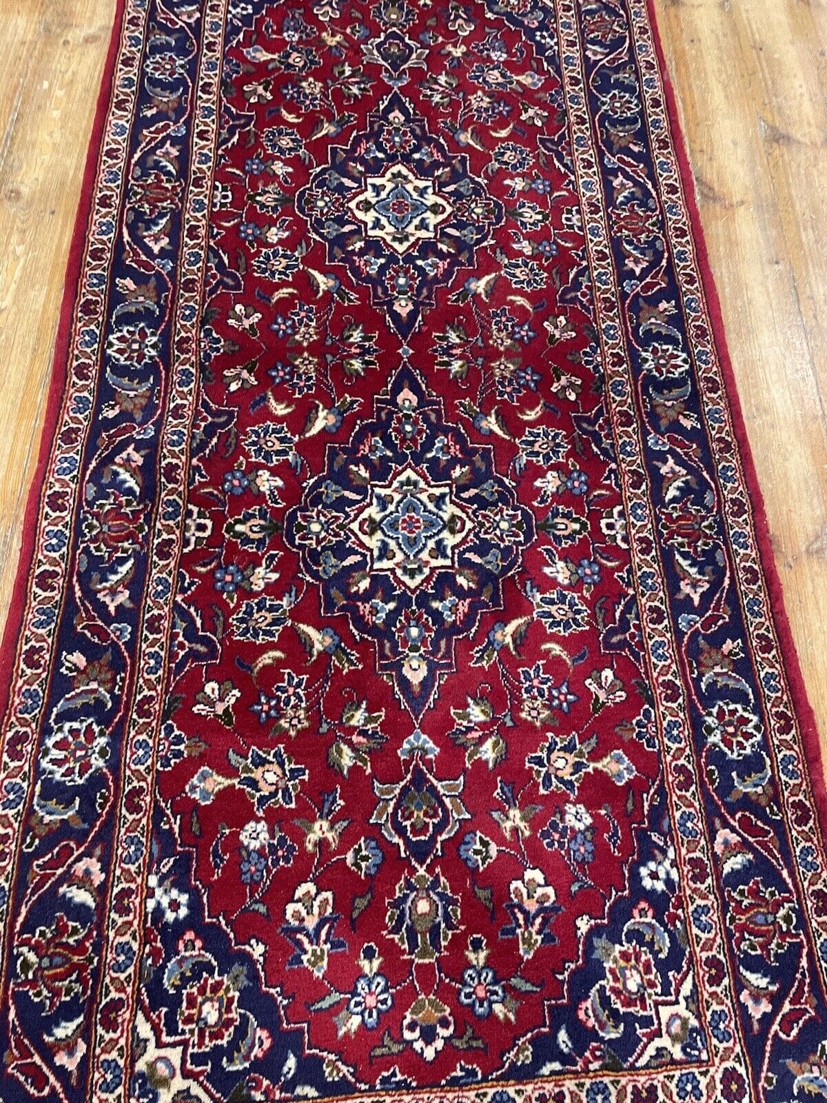Persian Rug Kashan 200 x 90 cm Wool Hand-knotted