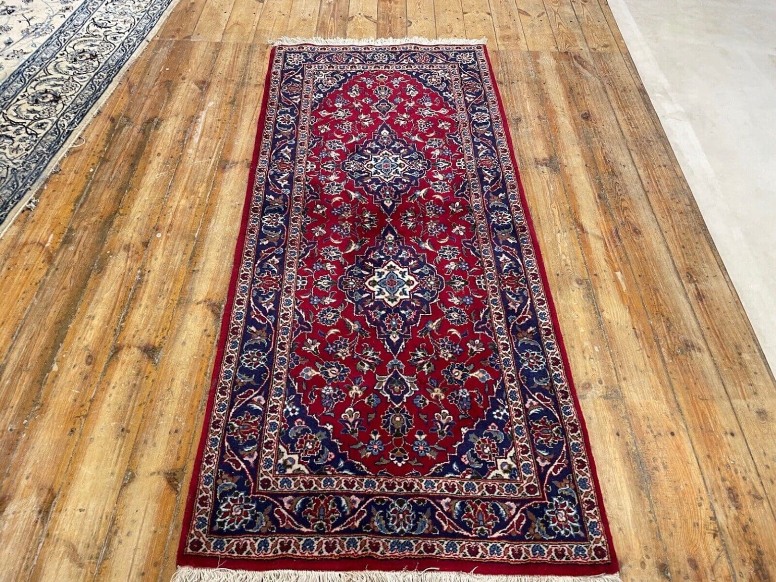 Persian Rug Kashan 200 x 90 cm Wool Hand-knotted