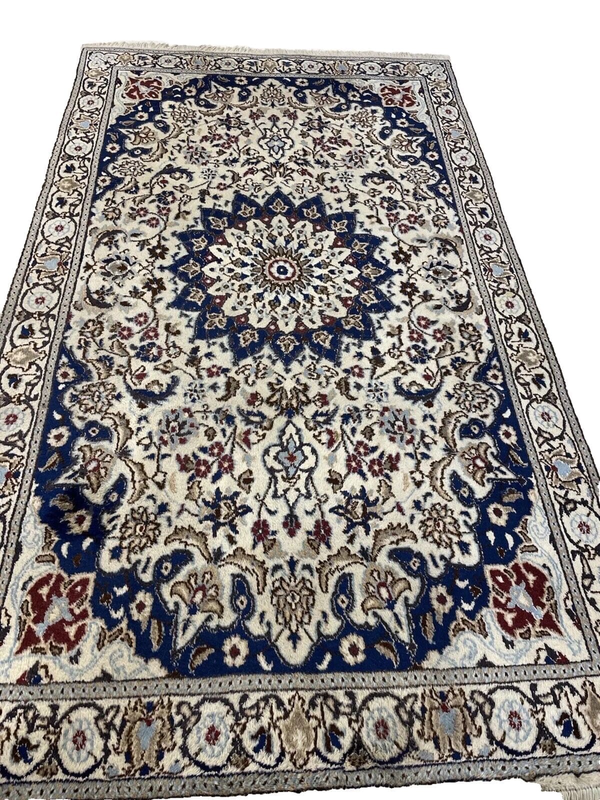 Persian Rug Nain 200x115 cm Wool Hand-knotted