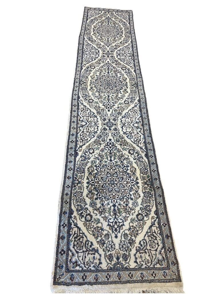Persian Rug Nain 9 LA 310x65 cm Wool Silk Hand-knotted