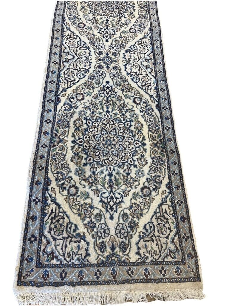 Persian Rug Nain 9 LA 310x65 cm Wool Silk Hand-knotted