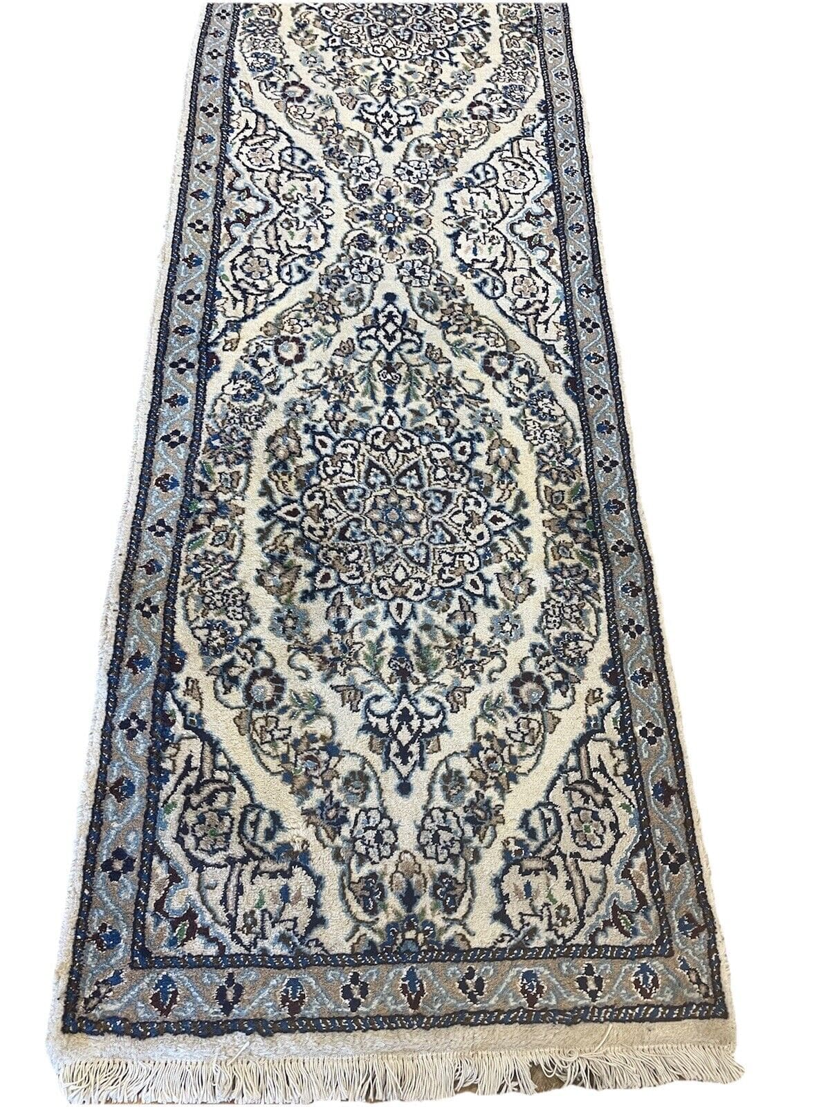 Persian Rug Nain 9 LA 310x65 cm Wool Silk Hand-knotted