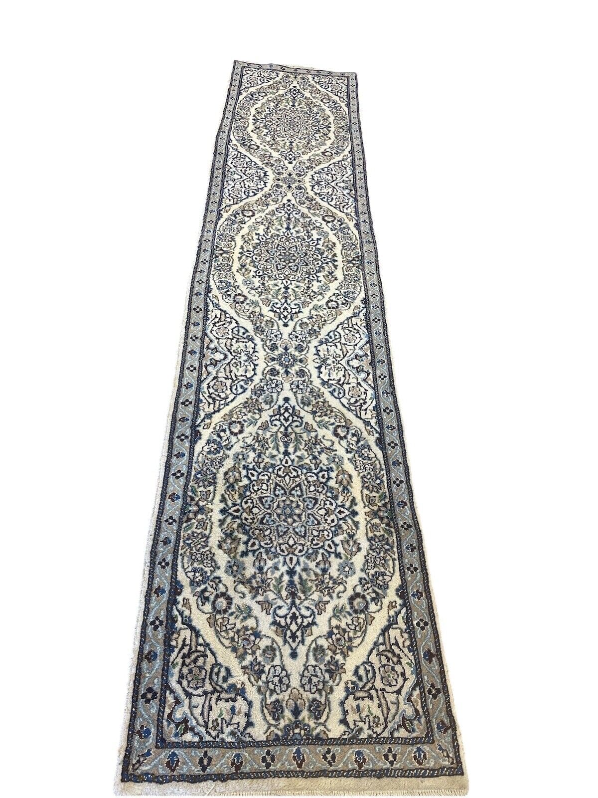 Persian Rug Nain 9 LA 310x65 cm Wool Silk Hand-knotted