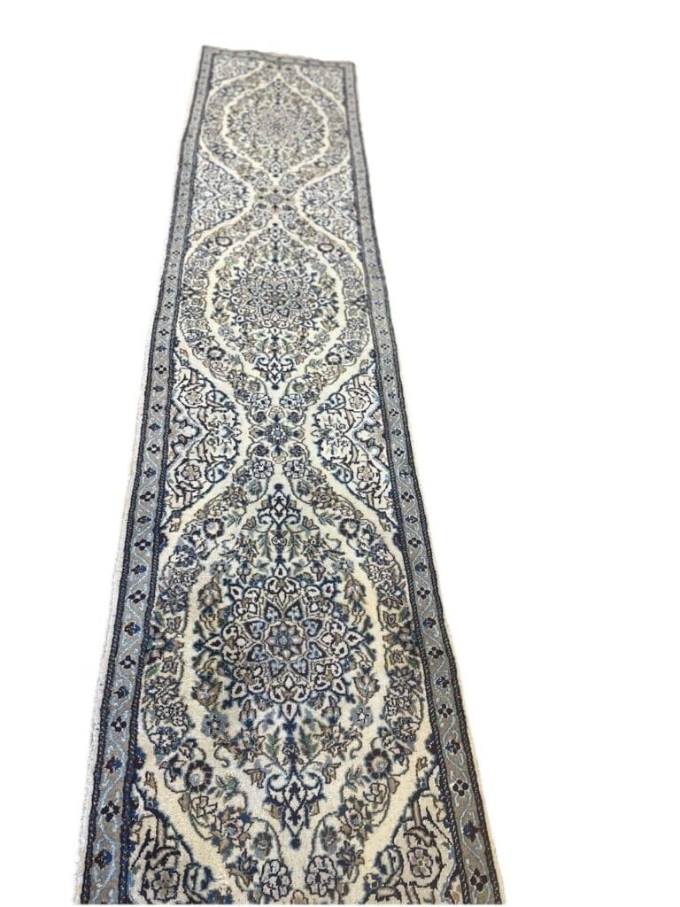 Persian Rug Nain 9 LA 310x65 cm Wool Silk Hand-knotted