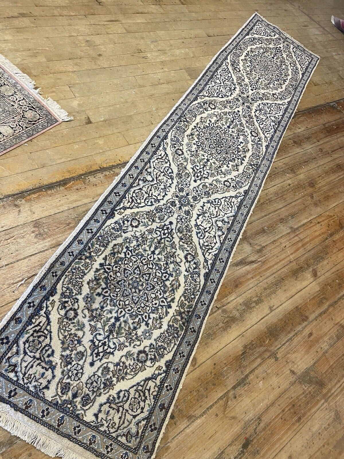 Persian Rug Nain 9 LA 310x65 cm Wool Silk Hand-knotted