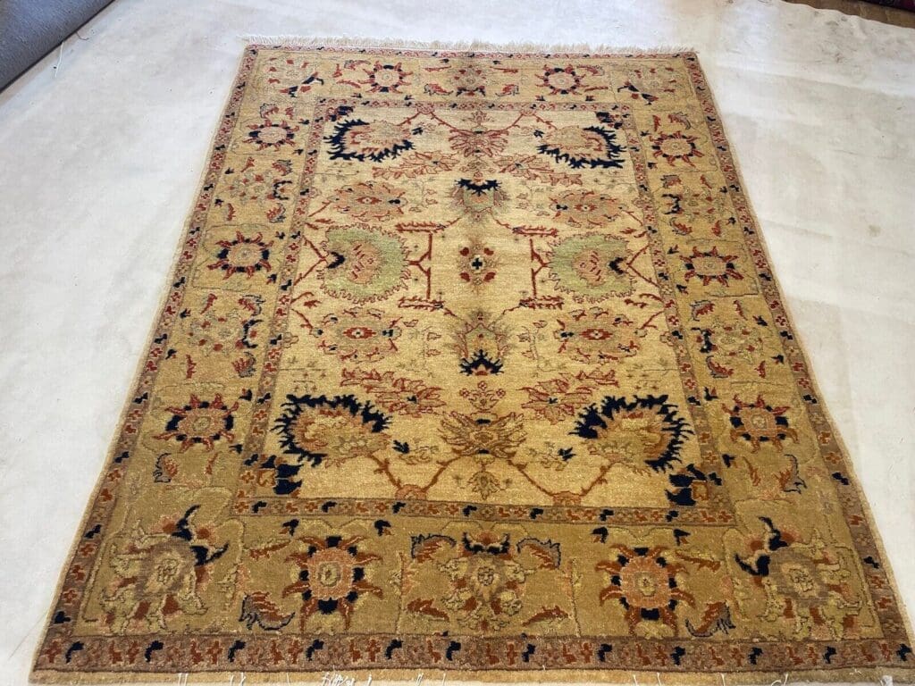wunderschoner-feiner-zieger-perserteppich-in-pastell-beige-200x150-cm-100-1-2 Oriental Rug Pakistan 200 x 150 cm Wool Hand-knotted