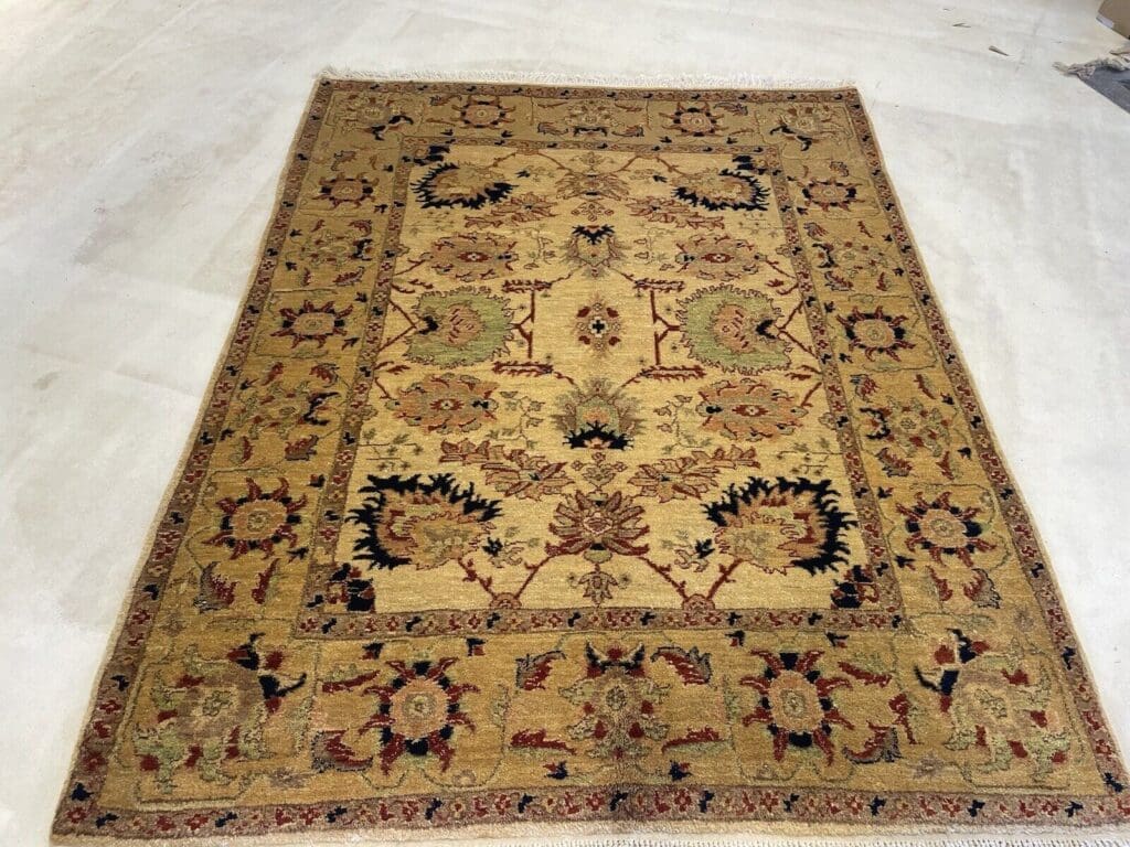 wunderschoner-feiner-zieger-perserteppich-in-pastell-beige-200x150-cm-100-1-3 Oriental Rug Pakistan 200 x 150 cm Wool Hand-knotted