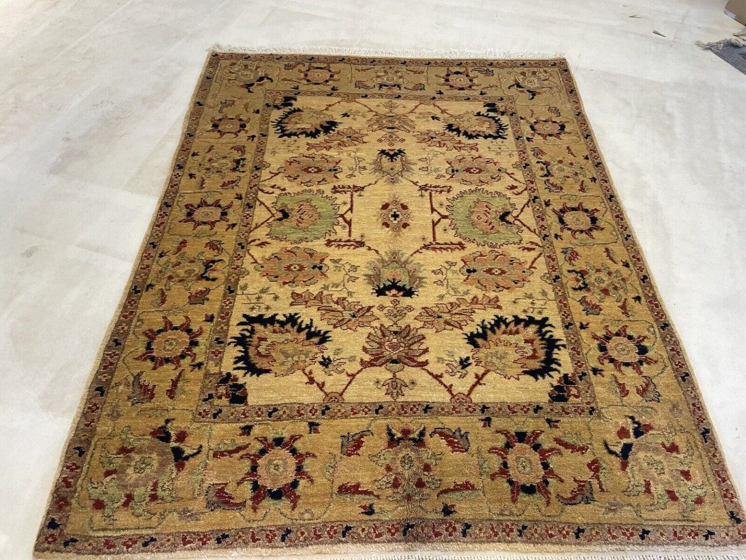 wunderschoner-feiner-zieger-perserteppich-in-pastell-beige-200x150-cm-100-1-3 Oriental Rug Pakistan 200 x 150 cm Wool Hand-knotted