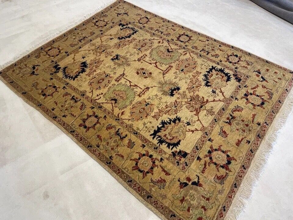 wunderschoner-feiner-zieger-perserteppich-in-pastell-beige-200x150-cm-100-1-5 Oriental Rug Pakistan 200 x 150 cm Wool Hand-knotted