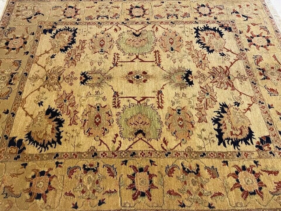wunderschoner-feiner-zieger-perserteppich-in-pastell-beige-200x150-cm-100-1-7 Oriental Rug Pakistan 200 x 150 cm Wool Hand-knotted