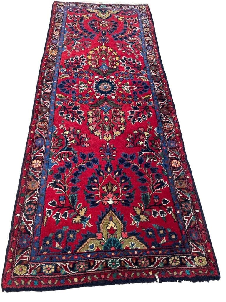 top-qualitat-sarough-alt-rot-perserteppich-220x85-cm-100-wolle-1-1 Persian Rug Sarouk 220x85 cm Wool Hand-knotted