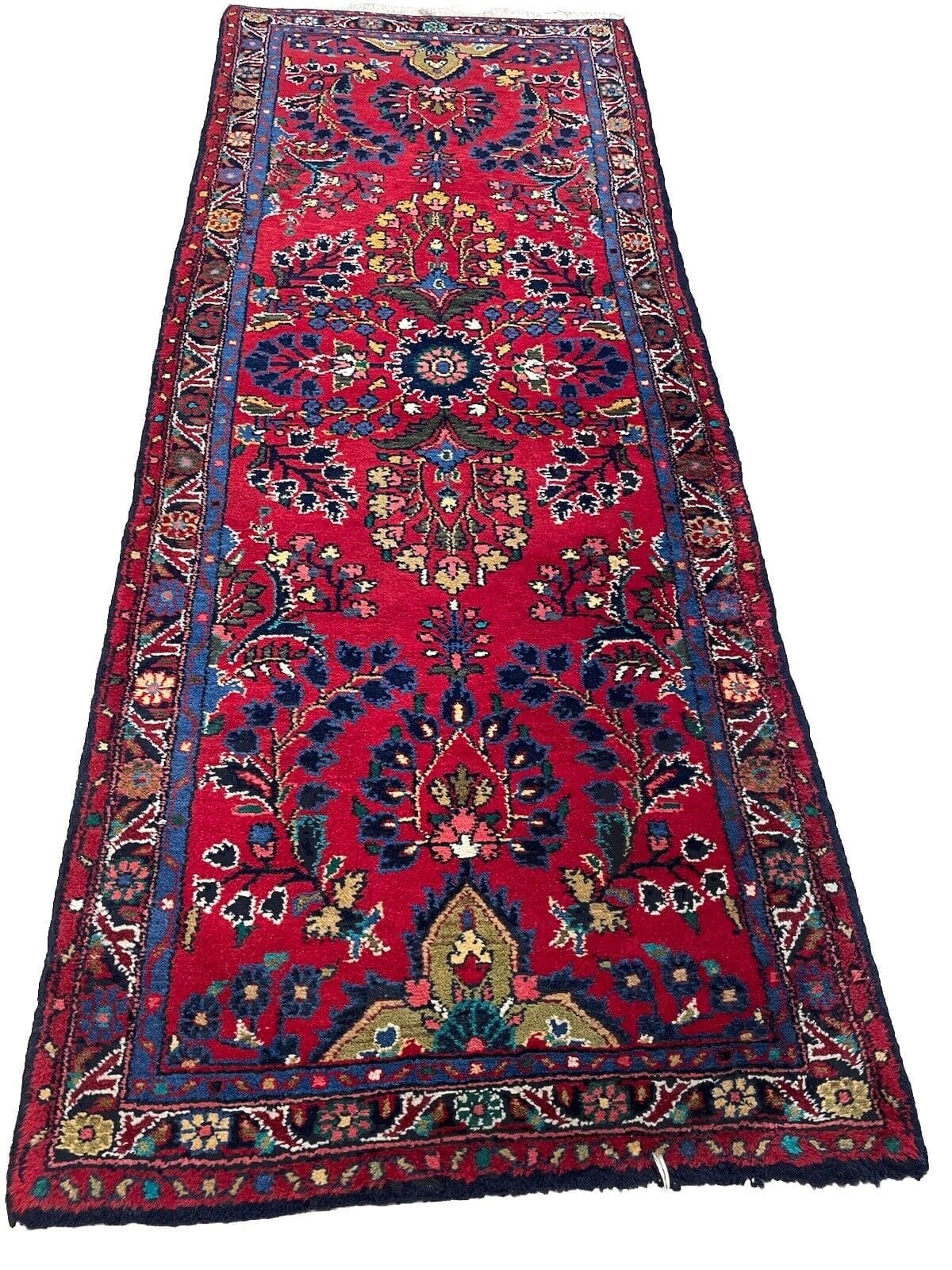 top-qualitat-sarough-alt-rot-perserteppich-220x85-cm-100-wolle-1-1 Persian Rug Sarouk 220x85 cm Wool Hand-knotted
