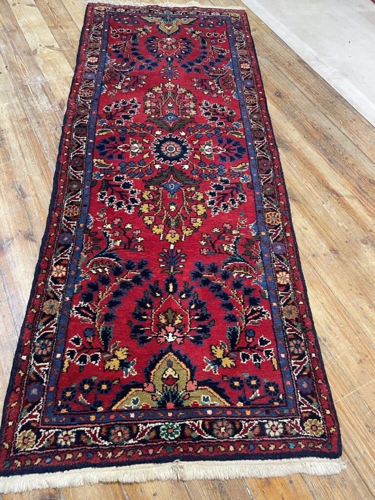 top-qualitat-sarough-alt-rot-perserteppich-220x85-cm-100-wolle-1-3 Persian Rug Sarouk 220x85 cm Wool Hand-knotted