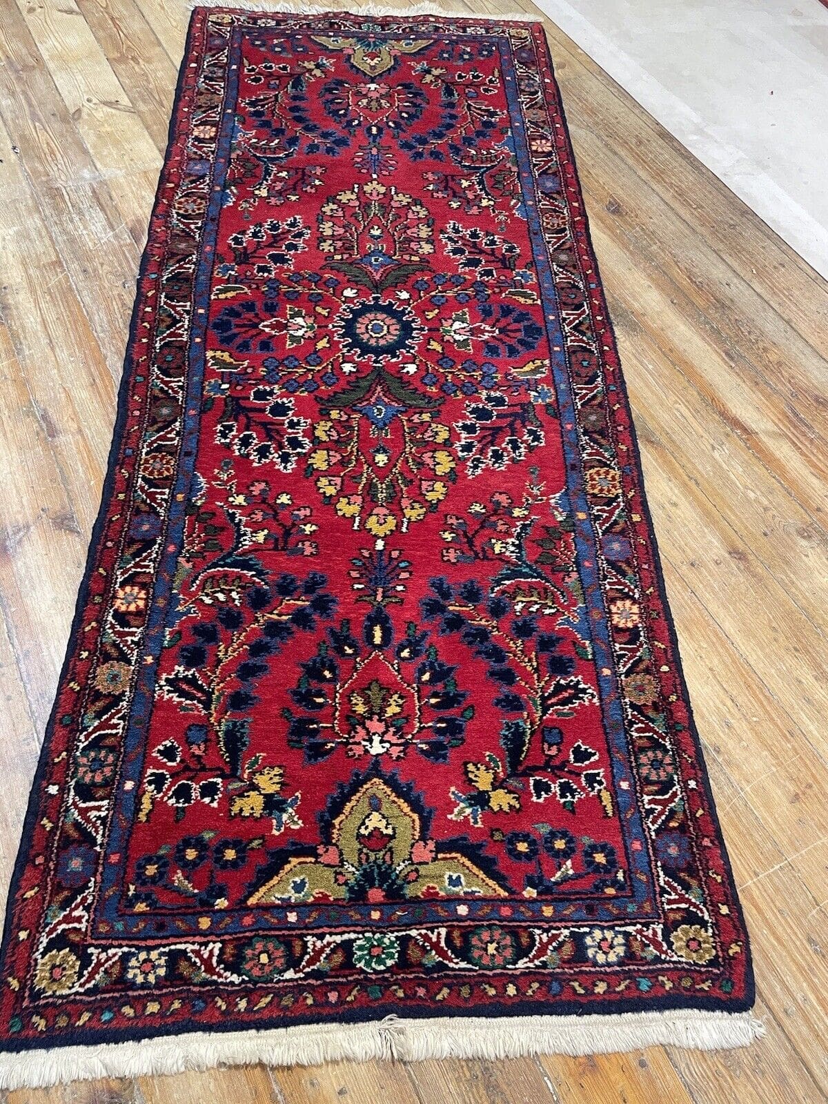 top-qualitat-sarough-alt-rot-perserteppich-220x85-cm-100-wolle-1-3 Persian Rug Sarouk 220x85 cm Wool Hand-knotted