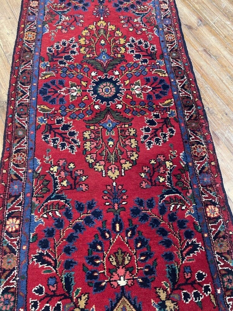 top-qualitat-sarough-alt-rot-perserteppich-220x85-cm-100-wolle-1-7 Persian Rug Sarouk 220x85 cm Wool Hand-knotted