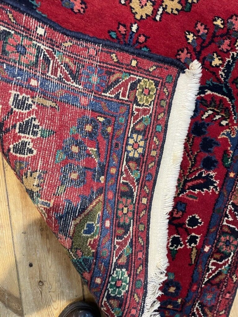 top-qualitat-sarough-alt-rot-perserteppich-220x85-cm-100-wolle-1-8 Persian Rug Sarouk 220x85 cm Wool Hand-knotted