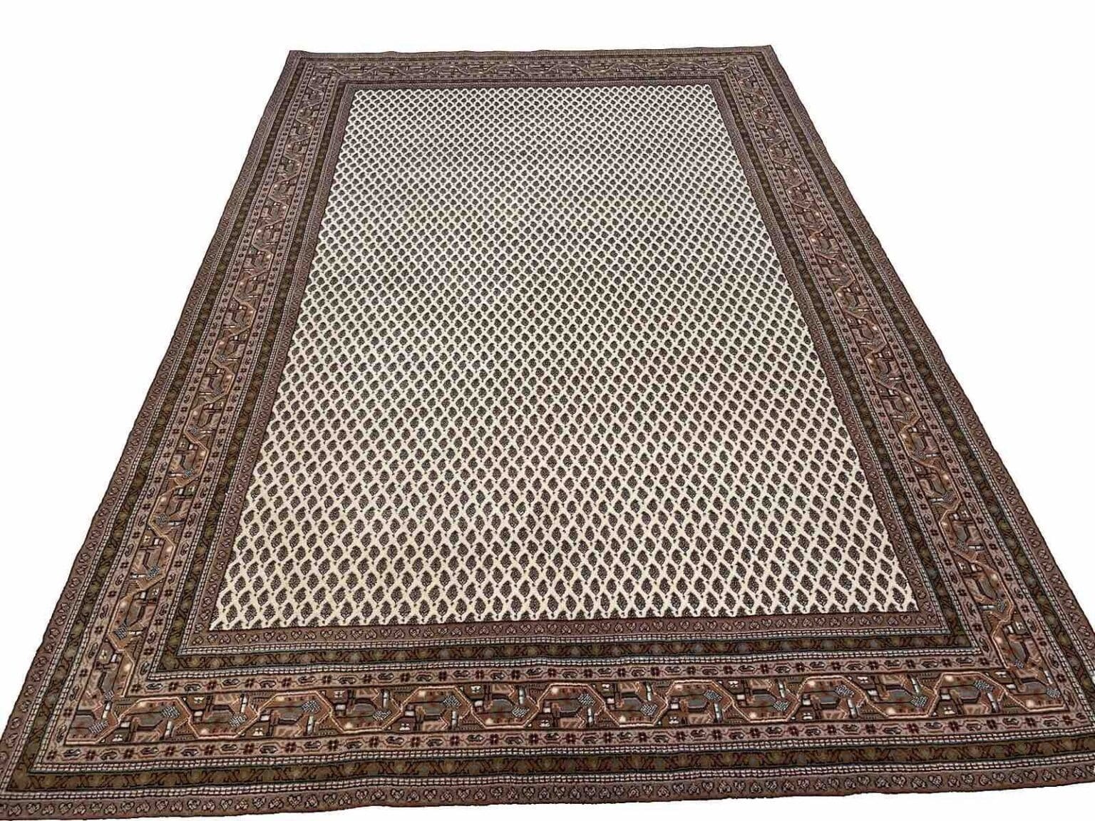 beige-sarough-mir-perserteppich-300x200-cm-380000-knoten-pro-qm-extrem-1 Persian Rug Sarouk 300 x 200 cm Cork wool Hand-knotted