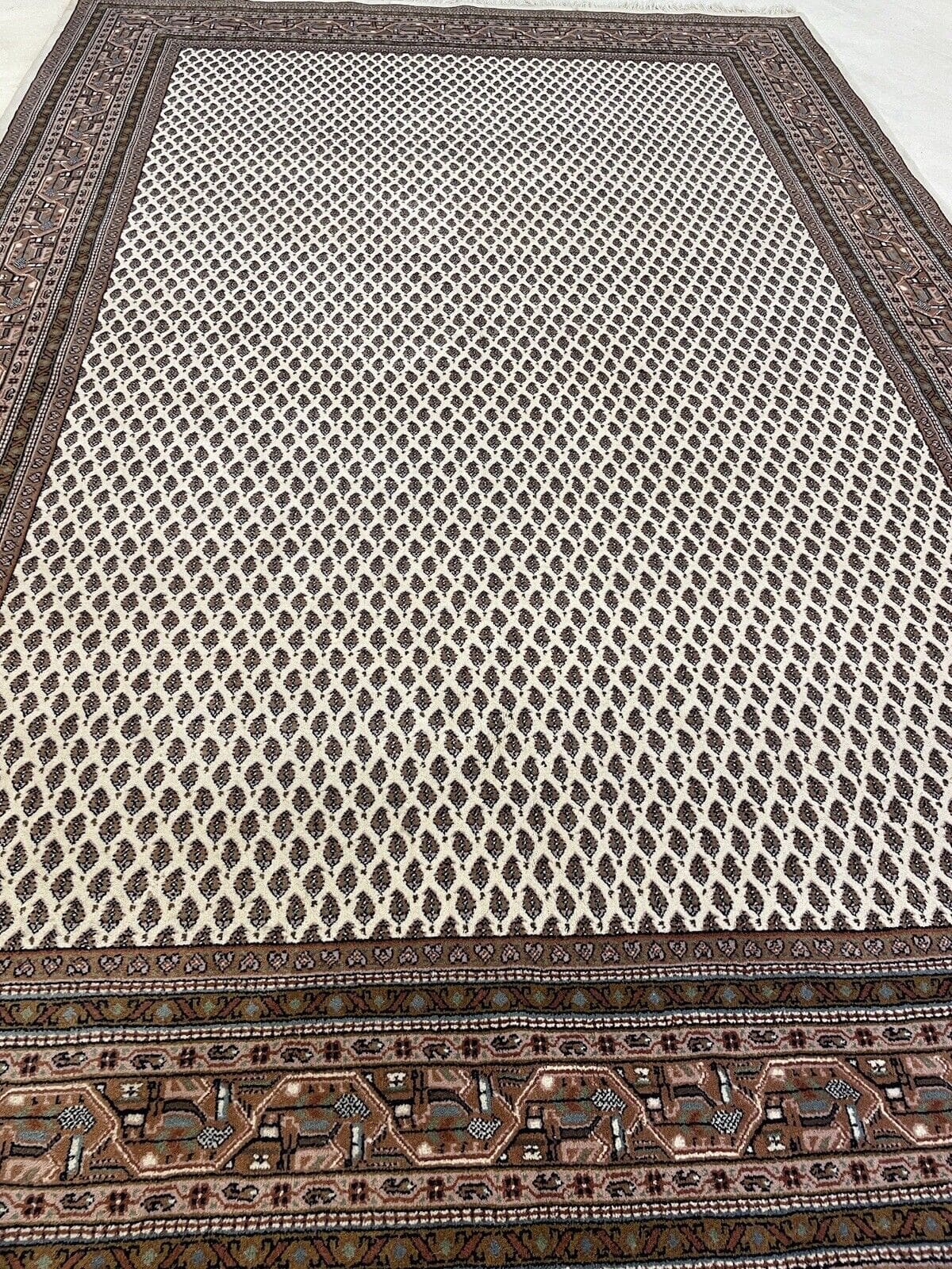 beige-sarough-mir-perserteppich-300x200-cm-380000-knoten-pro-qm-extrem-5 Persian Rug Sarouk 300 x 200 cm Cork wool Hand-knotted