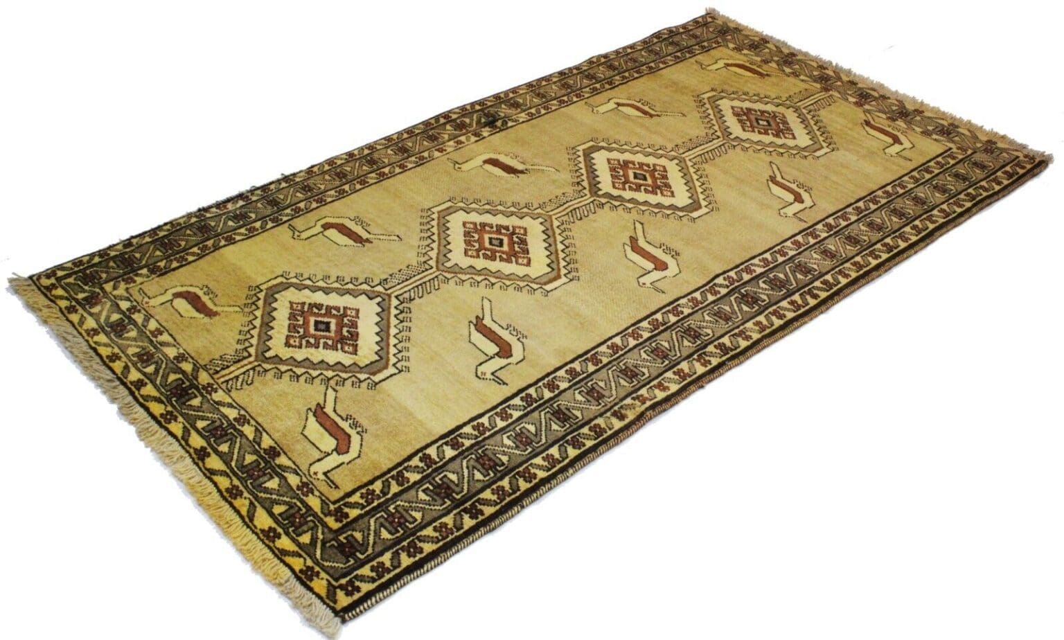Persian Rug Shiraz 203 x 106 cm Wool Hand-knotted