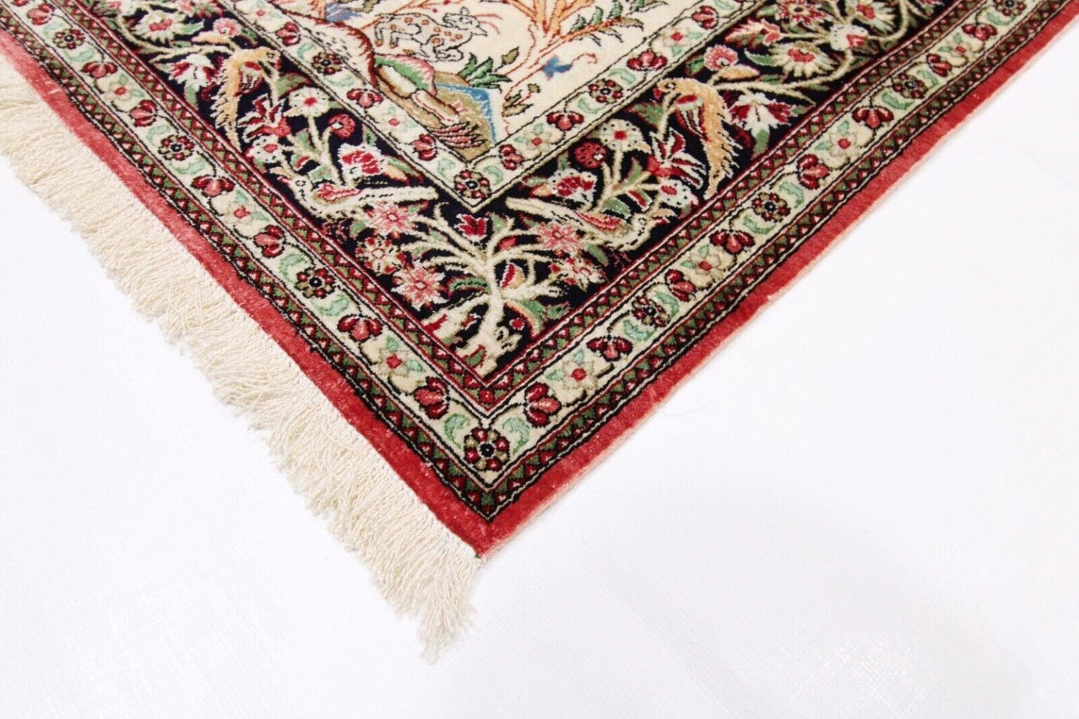 Persian Rug Qom 130 x 80 cm Silk Hand-knotted