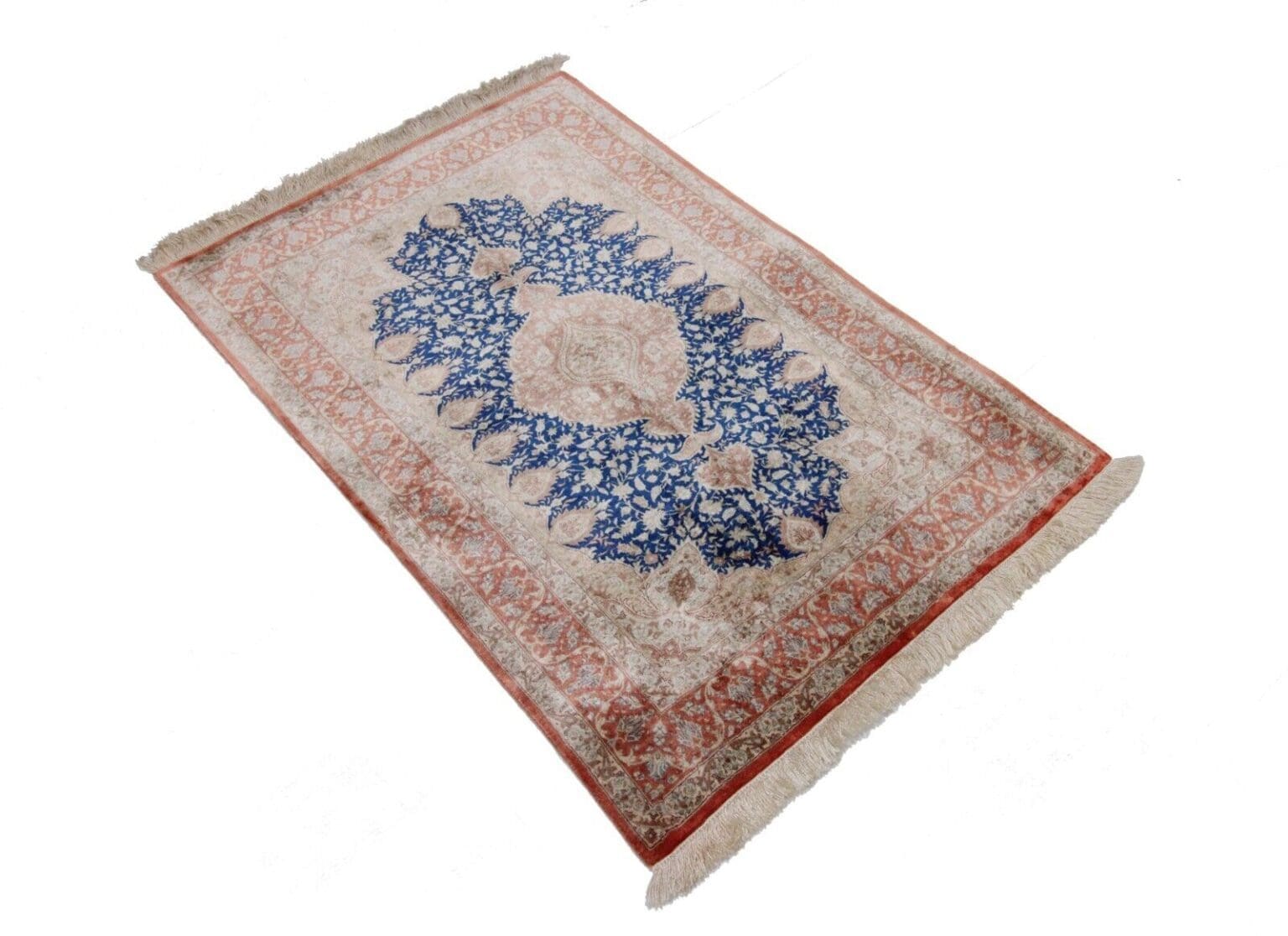 Persian Rug Qom 115 x 78 cm Silk Hand-knotted