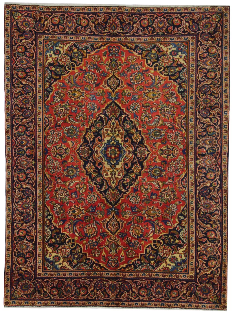 Persian Rug Kashan 187 x 140 cm Wool Hand-knotted