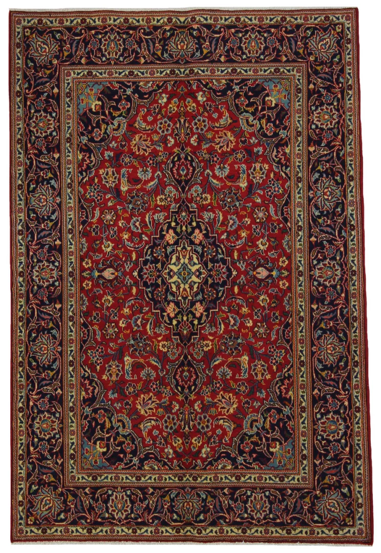 Persian Rug Kashan 200 x 133 cm Wool Hand-knotted