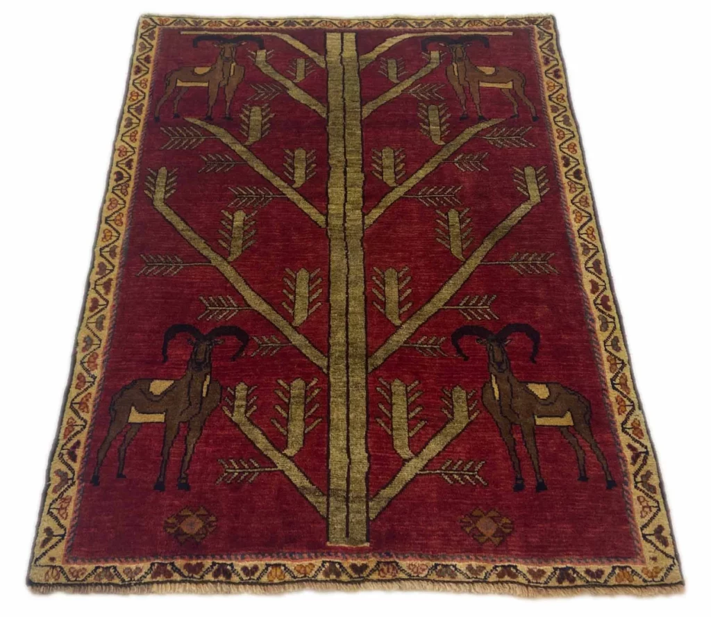 gabbeh-shuli-teppich-137-x-104-cm-knotendichte-90000-180000-m-1-1 Persian Rug Gabbeh 137 x 104 cm Virgin Wool Hand-knotted