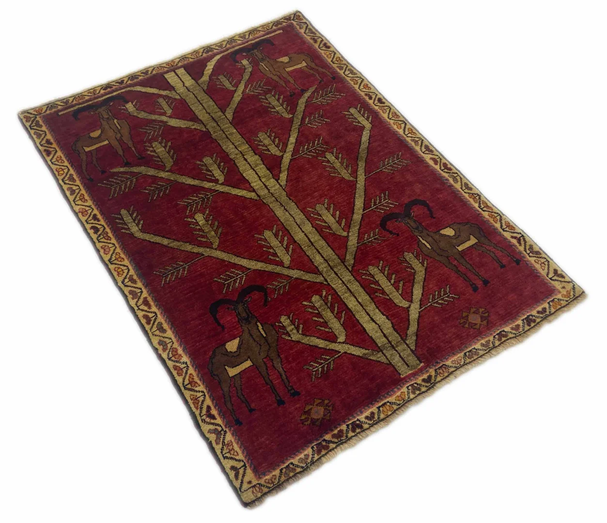 gabbeh-shuli-teppich-137-x-104-cm-knotendichte-90000-180000-m-1-2 Persian Rug Gabbeh 137 x 104 cm Virgin Wool Hand-knotted
