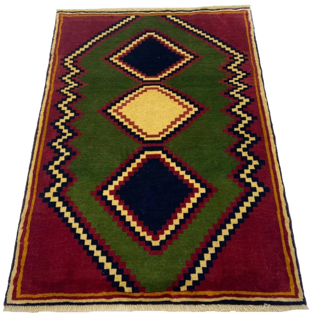 gabbeh-shuli-teppich-137-x-100-cm-knotendichte-90000-180000-m-1-1 Persian Rug Fars 137 x 100 cm Wool Hand-knotted