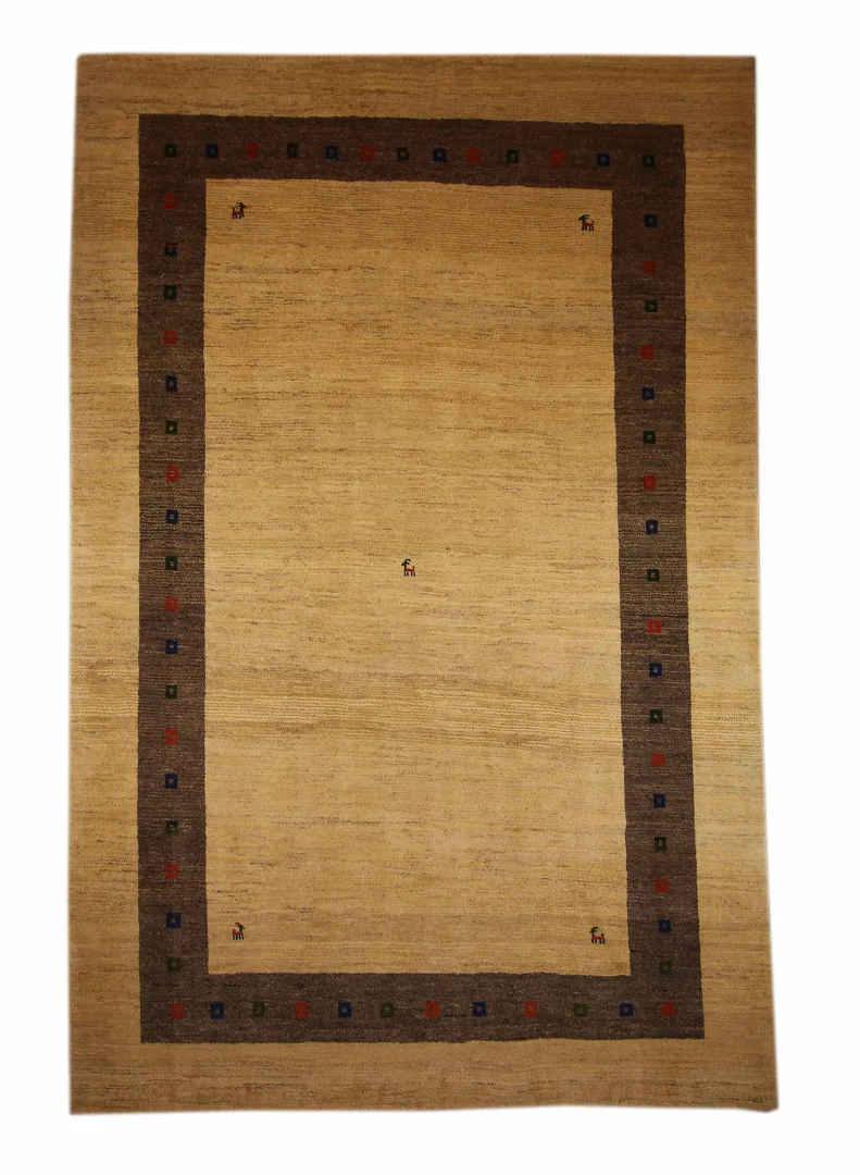gabbeh-perserteppich-293-x-206-cm-hoher-weicher-flor-mit-abstraktem-design Persian Rug Fars 293 x 206 cm Wool Hand-knotted
