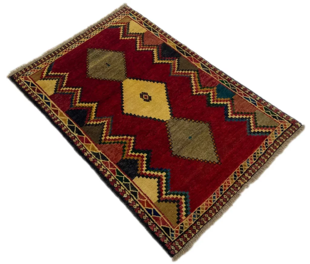 gabbeh-shuli-teppich-150-x-103-cm-knotendichte-90000-180000-m-1-7 Persian Rug Fars Gabbeh 150 x 103 cm Wool Hand-knotted
