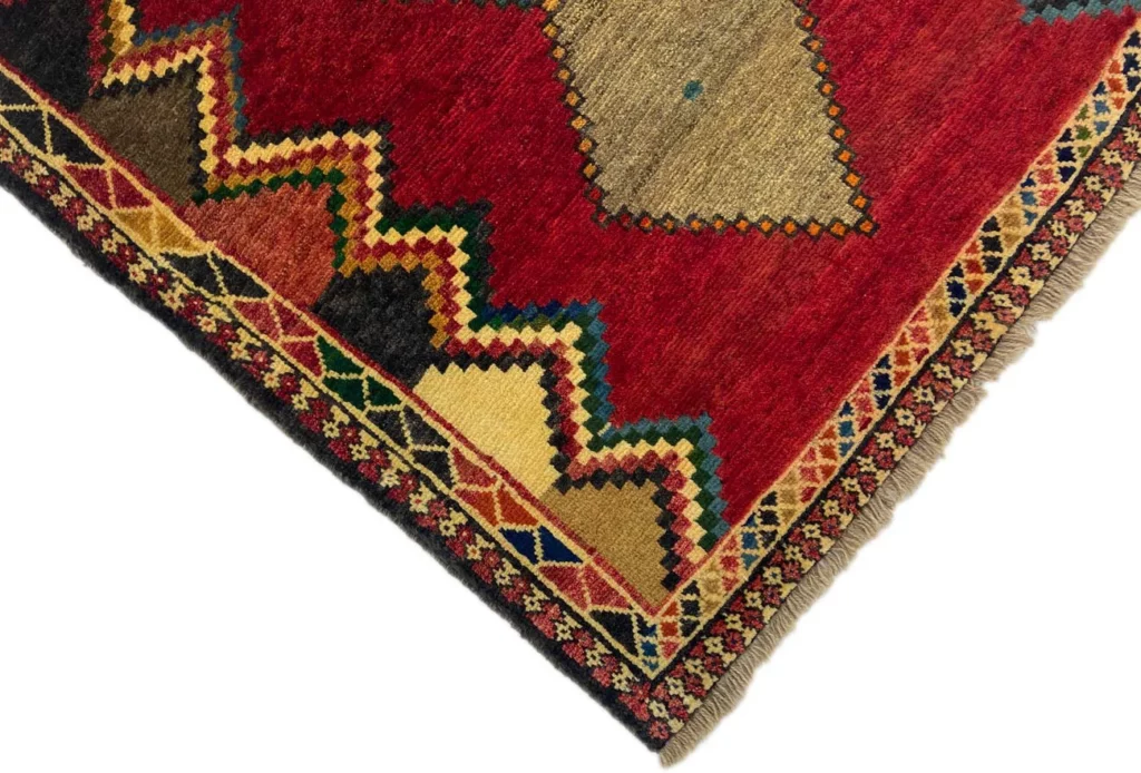 gabbeh-shuli-teppich-150-x-103-cm-knotendichte-90000-180000-m-1-8 Persian Rug Fars Gabbeh 150 x 103 cm Wool Hand-knotted