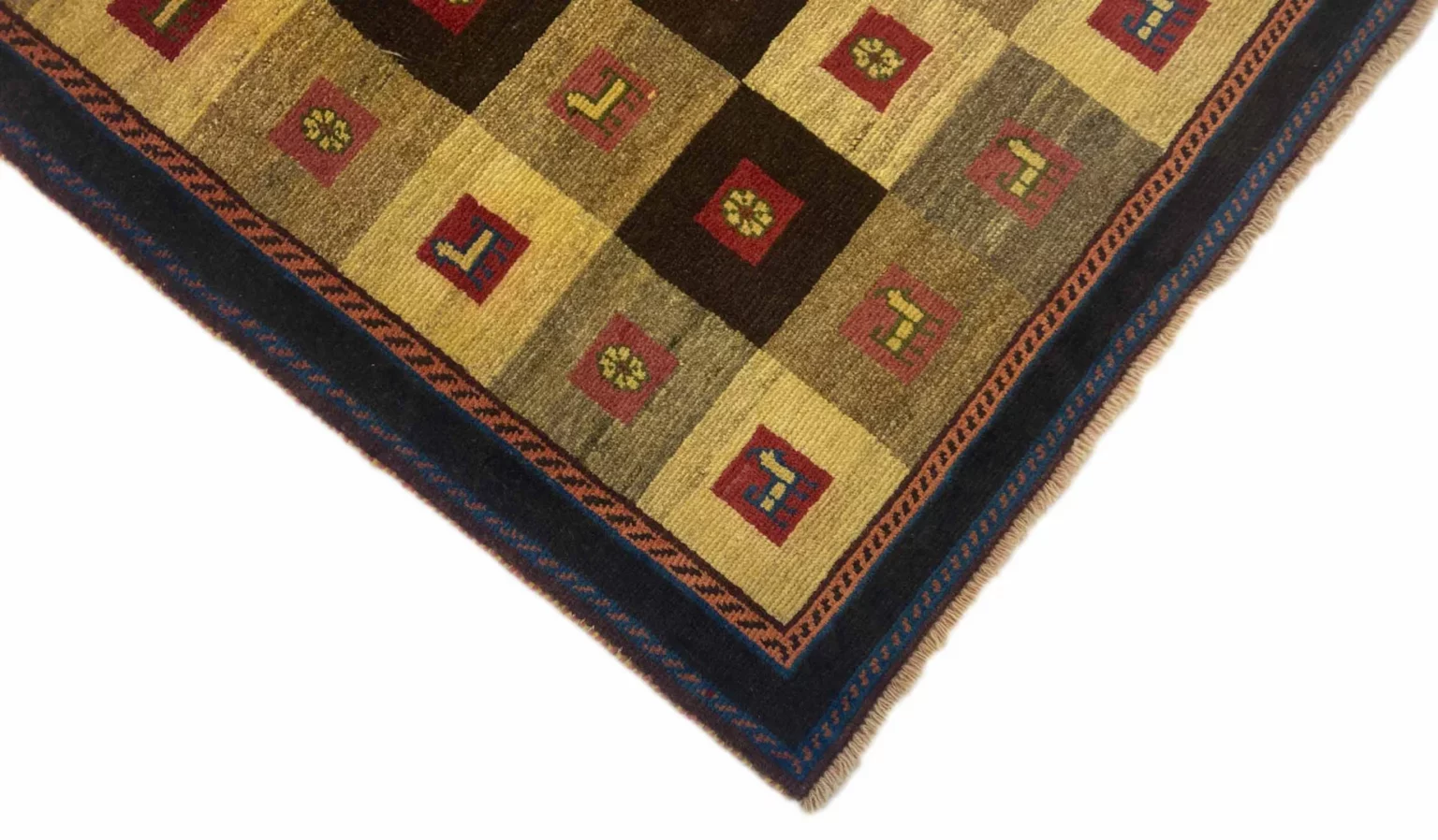 gabbeh-teppich-155-x-102-cm-90000-180000-knoten-m-ausgefallene-muster-3 Persian Rug Fars 155 x 102 cm Wool Hand-knotted