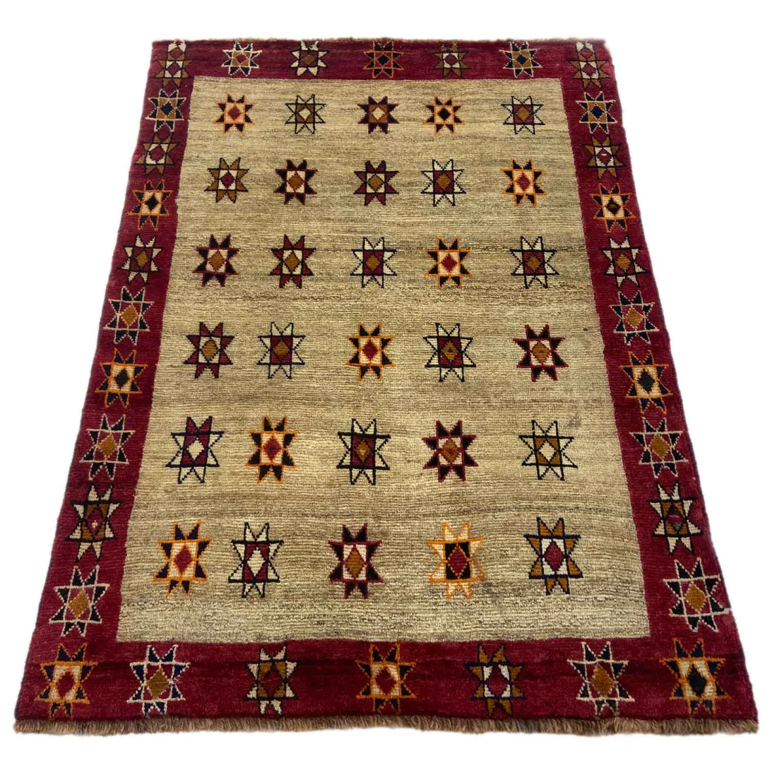 Persian Rug Gabbeh 155 x 112 cm Wool Hand-knotted