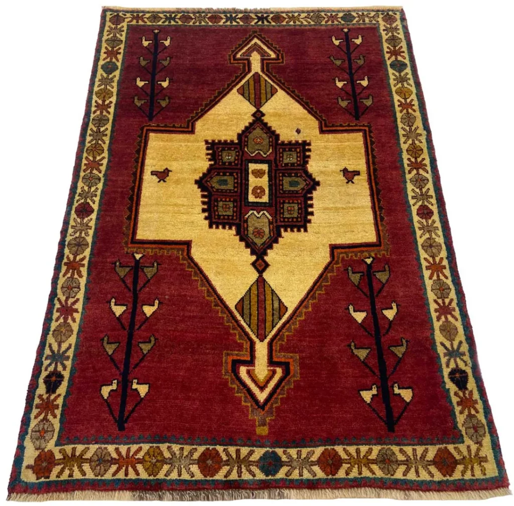 gabbeh-shuli-160-x-110-cm-ausgefallene-muster-auf-glanzvoller-schurwolle-1-1 Persian Rug Fars 160 x 110 cm Wool Hand-knotted