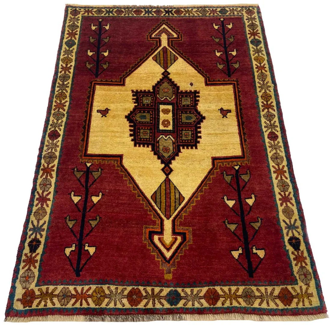 gabbeh-shuli-160-x-110-cm-ausgefallene-muster-auf-glanzvoller-schurwolle-1-1 Persian Rug Fars 160 x 110 cm Wool Hand-knotted