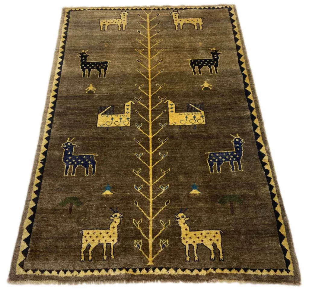 gabbeh-shuli-teppich-164-x-114-cm-90000-180000-knoten-m-ausgefallene-1 Persian Rug Fars 164 x 114 cm Wool Hand-knotted