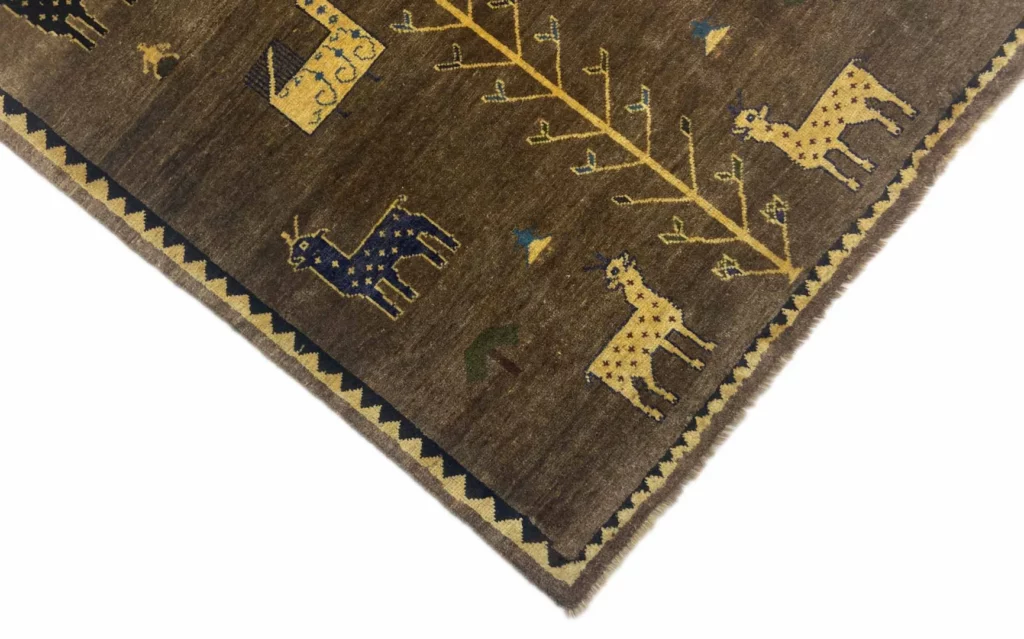 gabbeh-shuli-teppich-164-x-114-cm-90000-180000-knoten-m-ausgefallene-3 Persian Rug Fars 164 x 114 cm Wool Hand-knotted