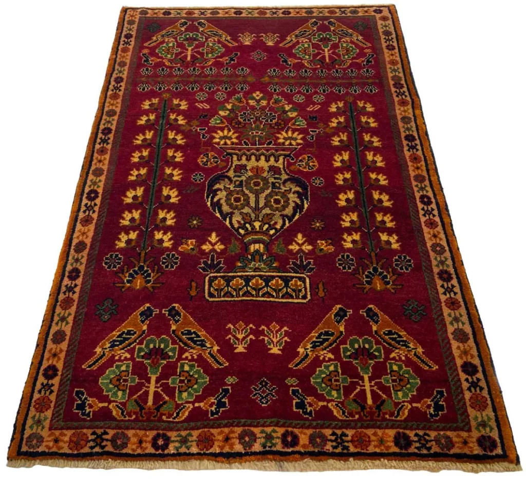 gabbeh-184-x-115-cm-ausgefallene-muster-auf-glanzvoller-schurwolle-1-1 Persian Rug Fars 184 x 115 cm Wool Hand-knotted