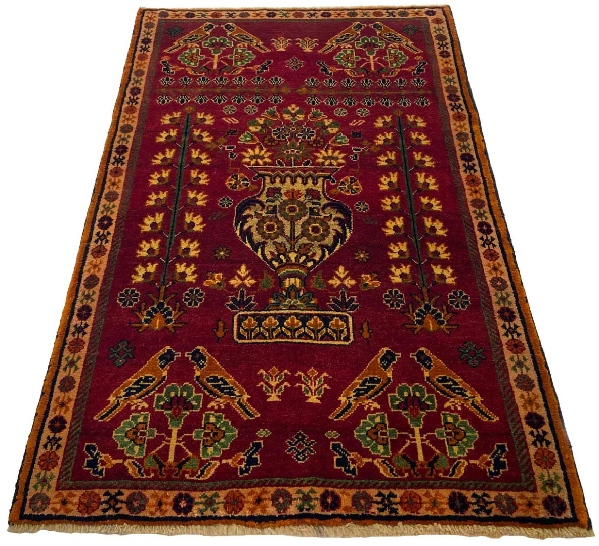 gabbeh-184-x-115-cm-ausgefallene-muster-auf-glanzvoller-schurwolle-1-1 Persian Rug Fars 184 x 115 cm Wool Hand-knotted
