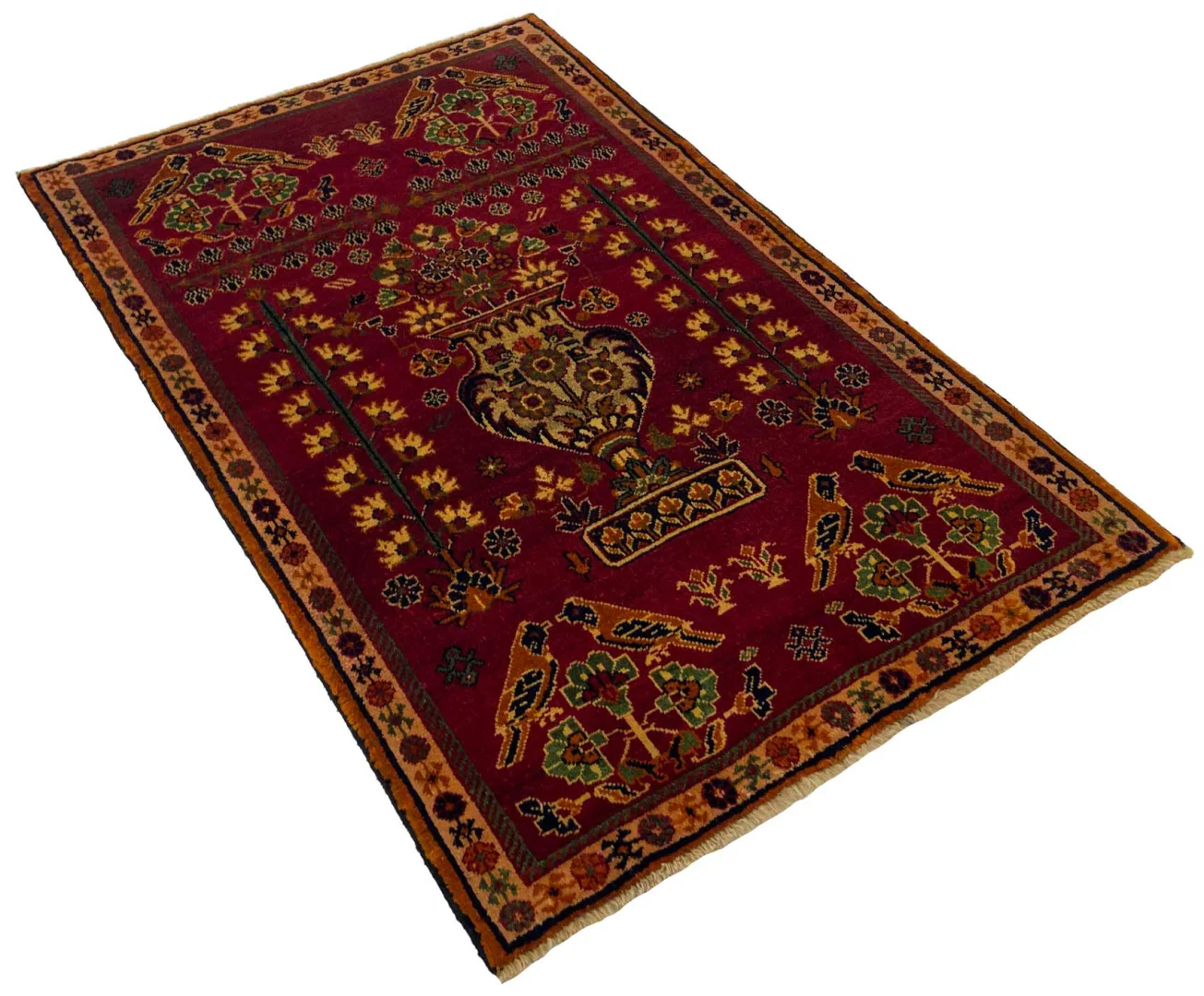 gabbeh-184-x-115-cm-ausgefallene-muster-auf-glanzvoller-schurwolle-1-2 Persian Rug Fars 184 x 115 cm Wool Hand-knotted