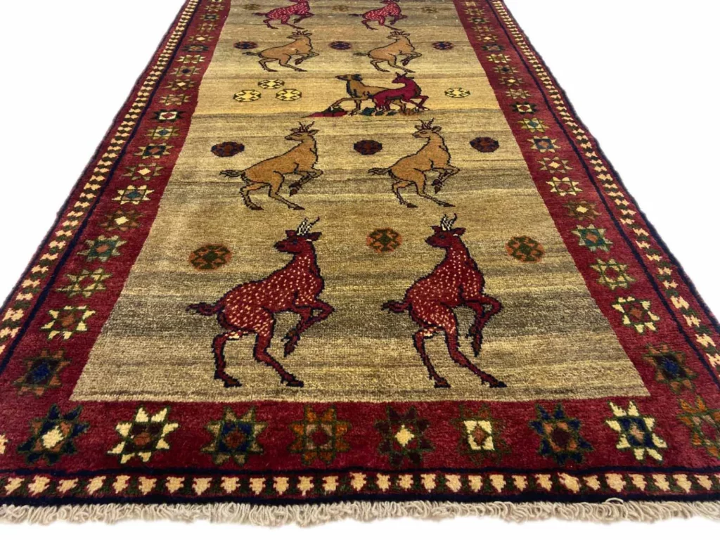 gabbeh-shuli-teppich-187-x-105-cm-ausgefallene-muster-90000-180000-4 Persian Rug Fars 187 x 105 cm Wool Hand-knotted